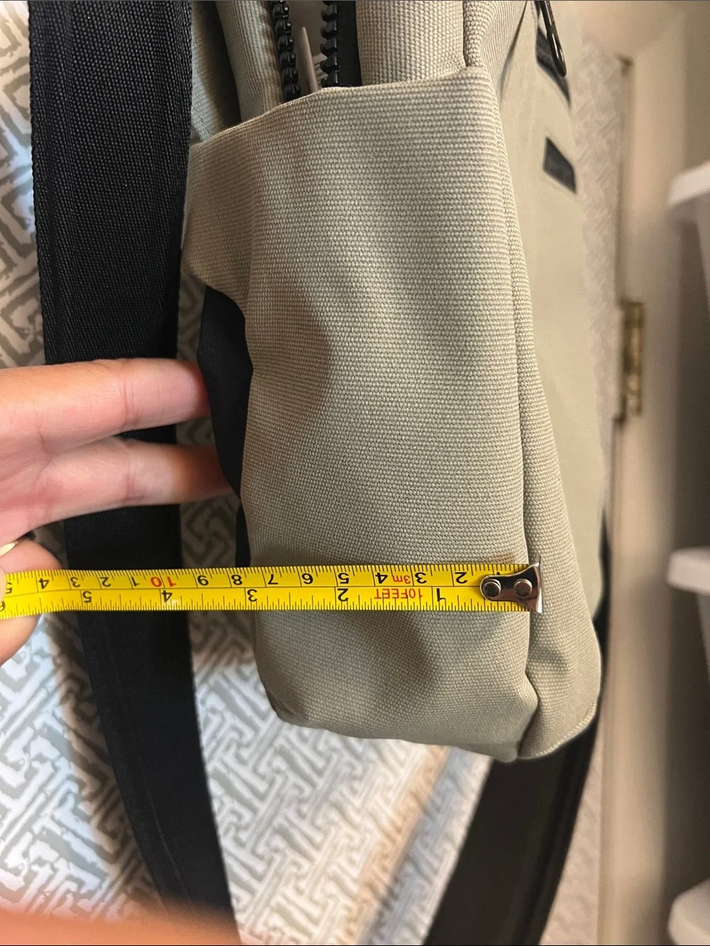 Pacsafe Taupe Instasafe Z200 Messenger Crossbody Bag with Black Strap
